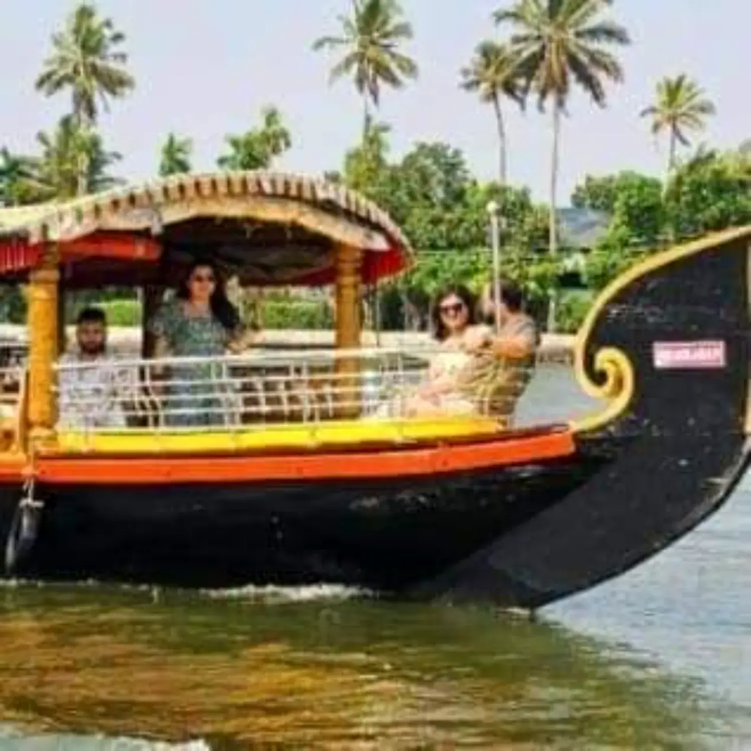 Traditional Alleppey Shikara carrying guests on the backwaters
